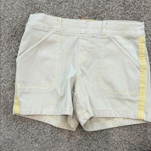 SPANX Cream and Yellow Cargo Shorts